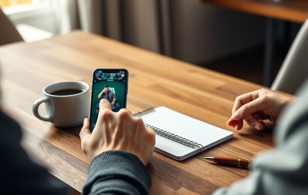 Spiller som tester live blackjack på mobilcasino med utenlandsk lisens