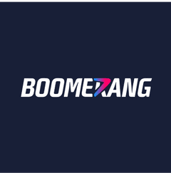 Boomerang Bet – casinologo med grønn og gul fargepalett