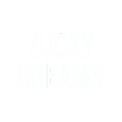 Lucky Dreams casino logo med gull og svart design